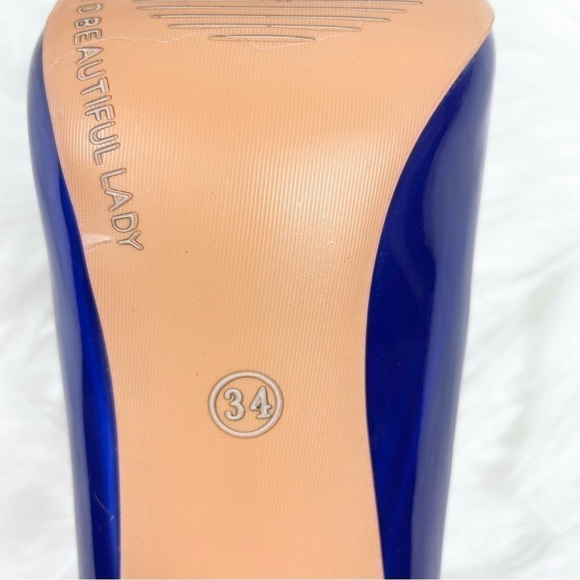 Bigtree Holographic Blue High Heel Pumps Size 34 - Picture 7 of 8